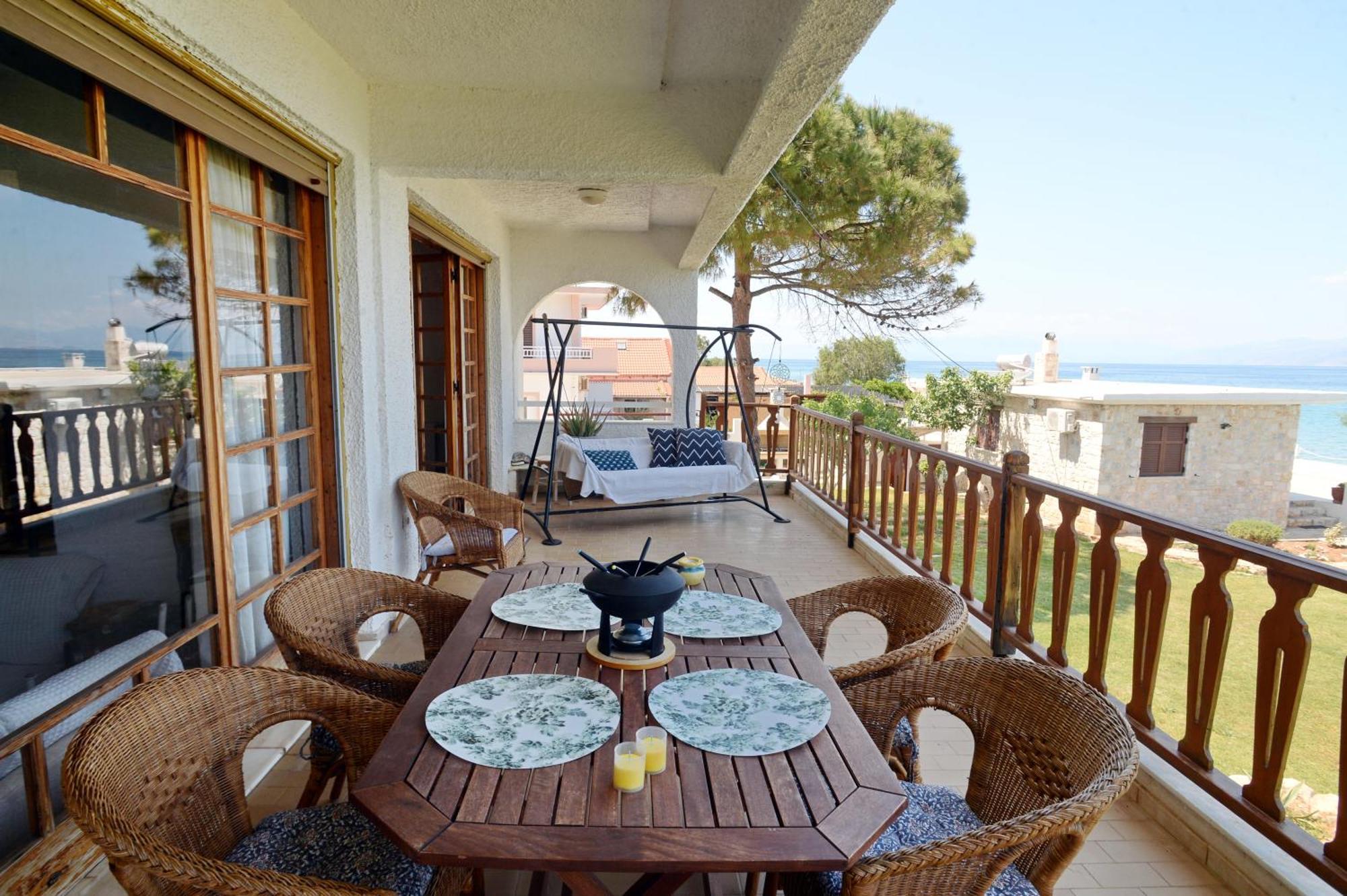 Antorina Beachfront Villas With Private Pools Kamari  Bagian luar foto